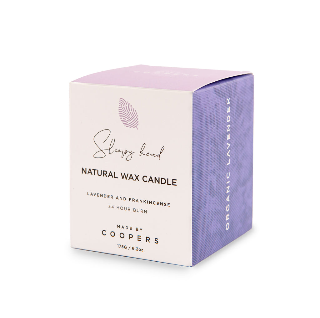 Natural Sleep Scented Candle with Lavender and Frankincense
