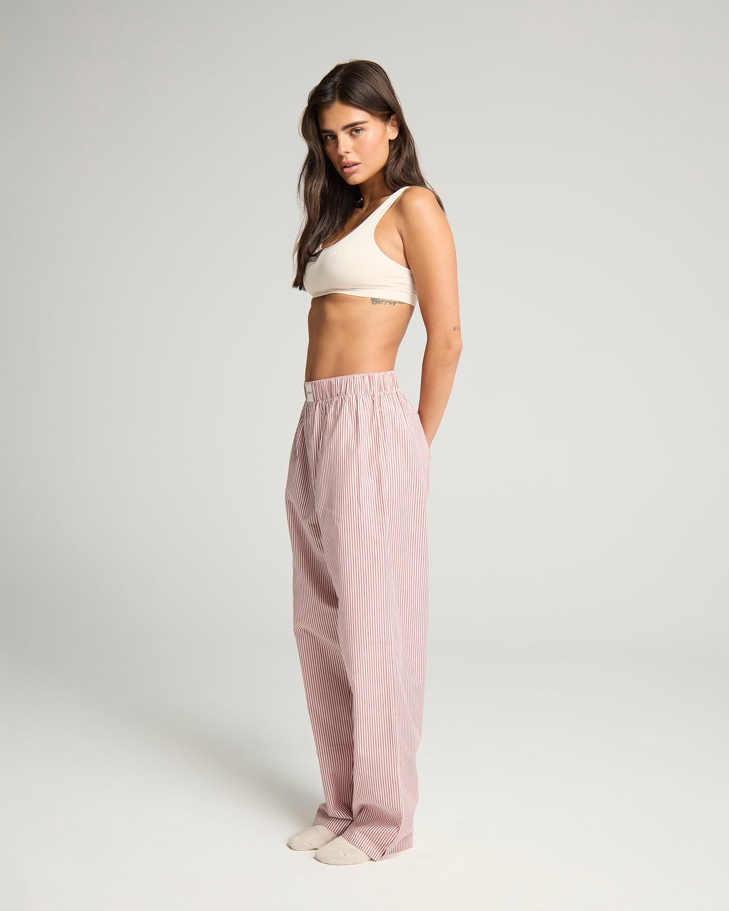 The Classic PJ Set - Mulberry Stripe