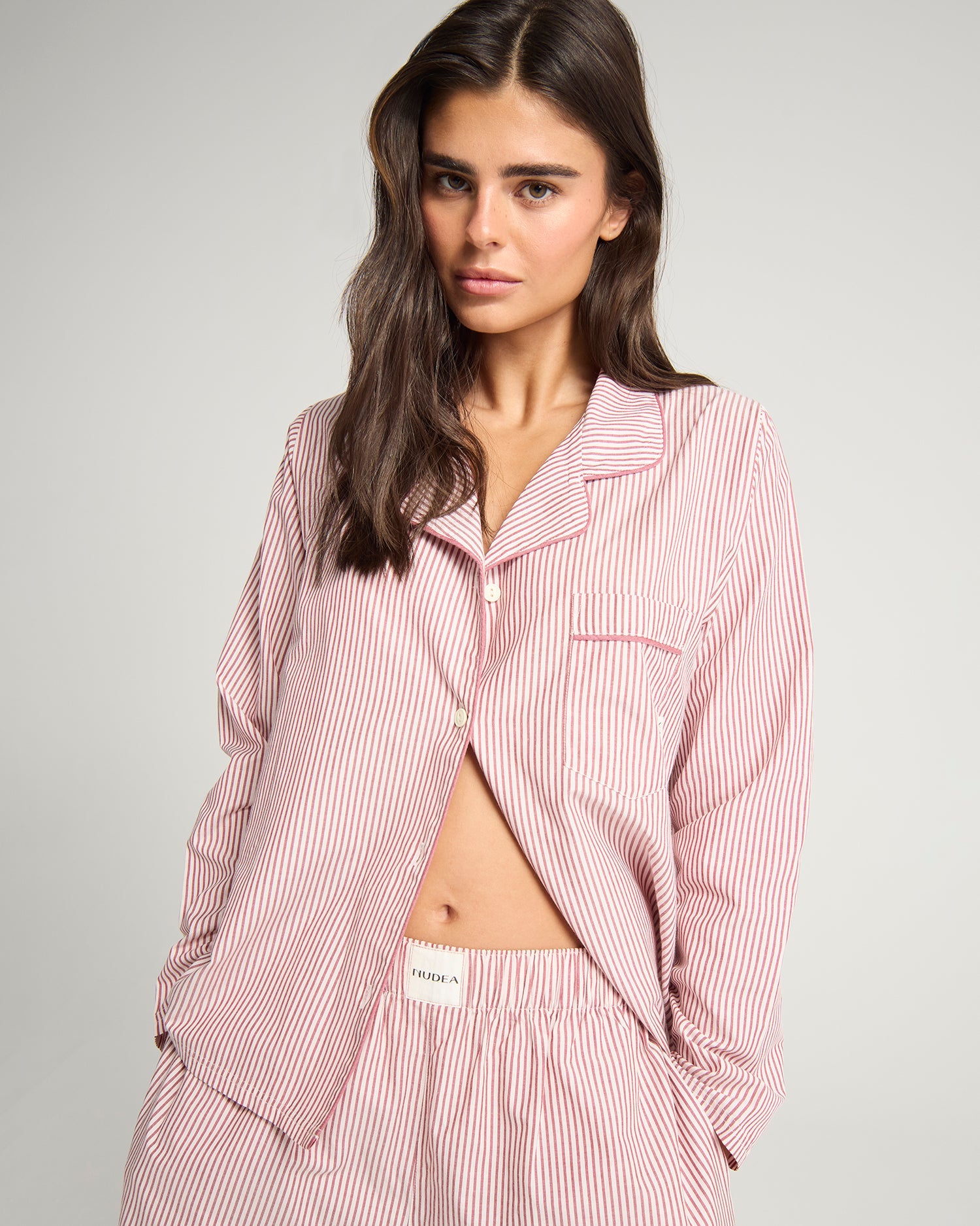 The Classic PJ Set - Mulberry Stripe