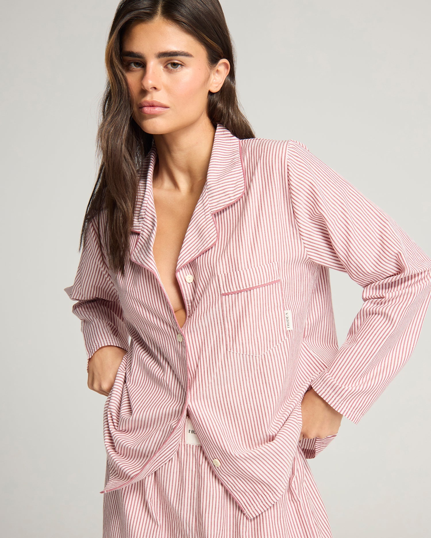 The Classic PJ Set - Mulberry Stripe