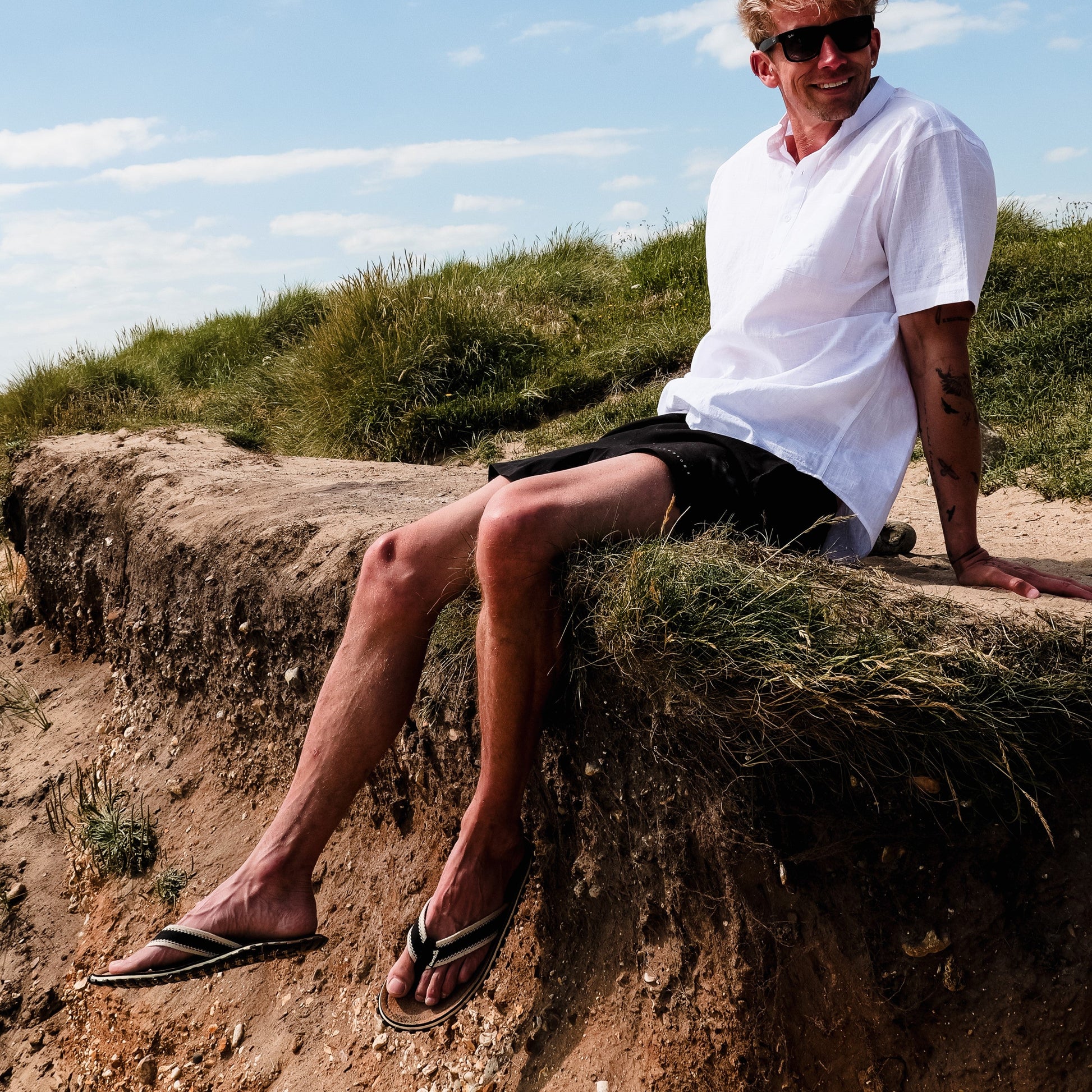 Corker Flip Flops Men's Black