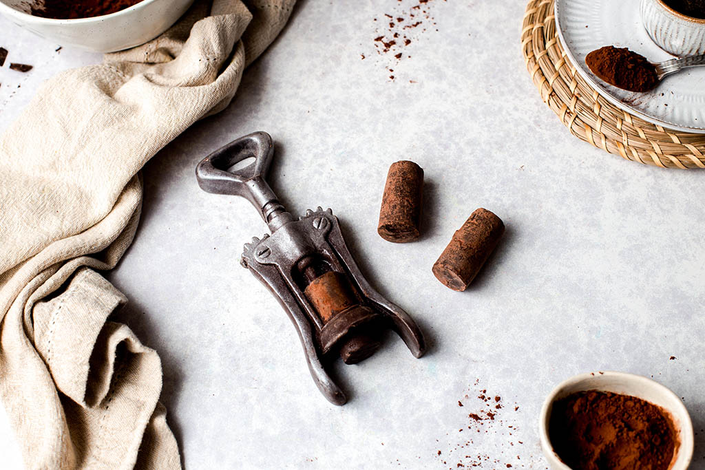 Wine Lover's Chocolate Gift Set with Corkscrew and Wine Cork Chocolates