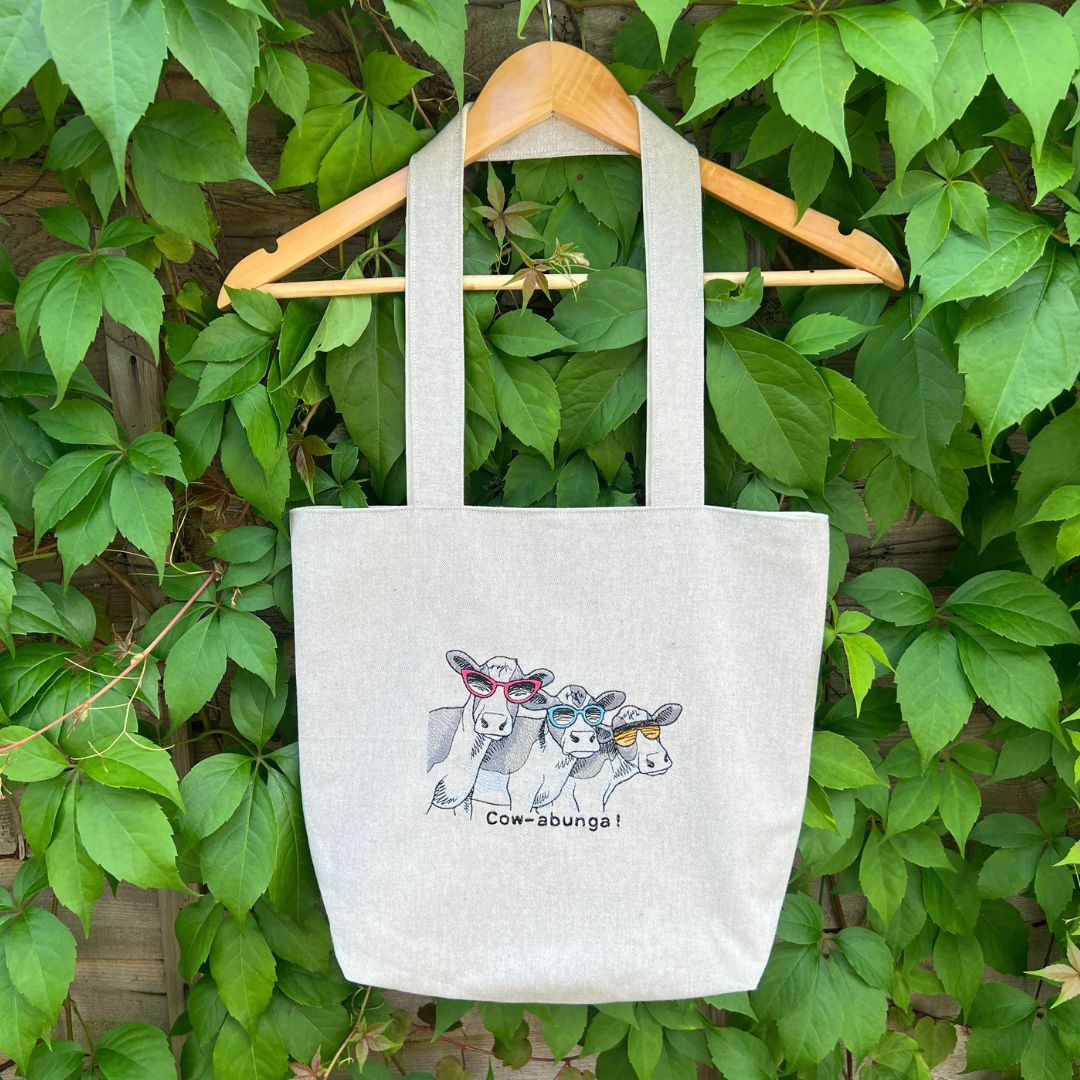 Cow-abunga Tote Bag