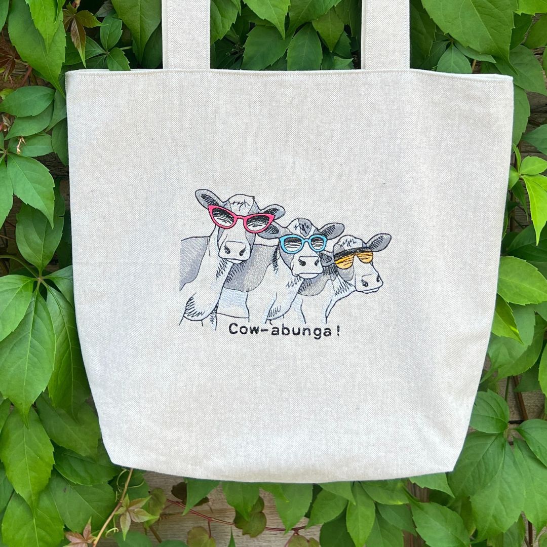 Cow-abunga Tote Bag