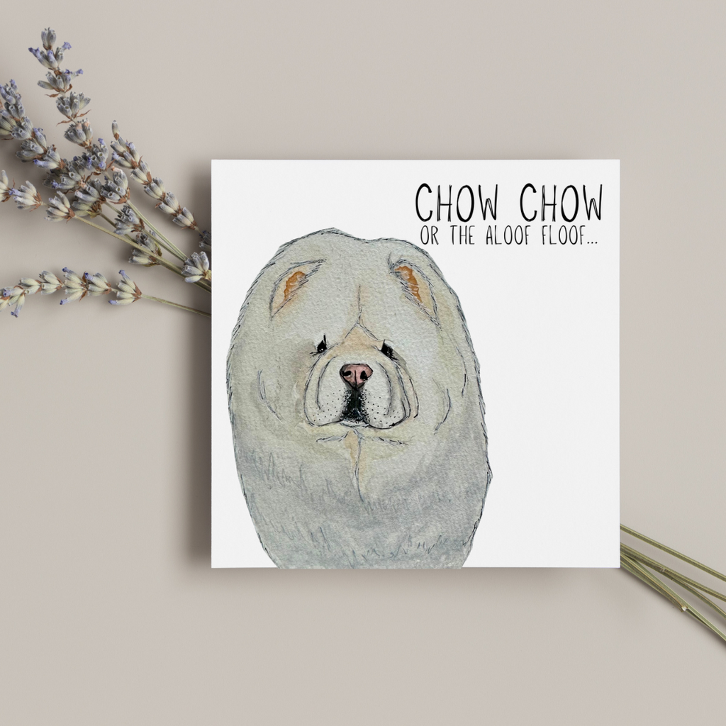 Cream Chow Chow Greeting Card Send Some Floofy Love