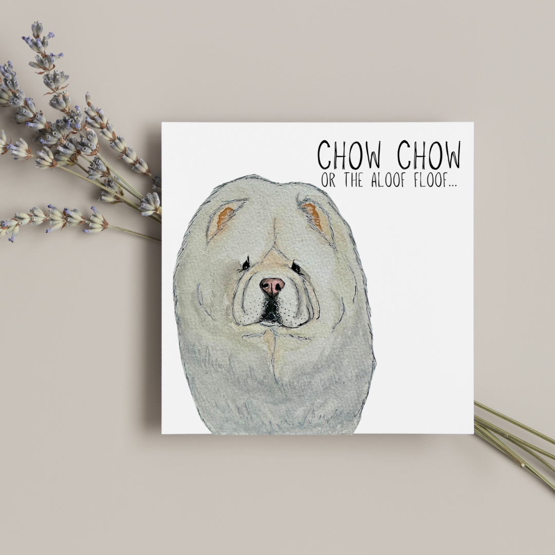 Cream Chow Chow Greeting Card Send Some Floofy Love