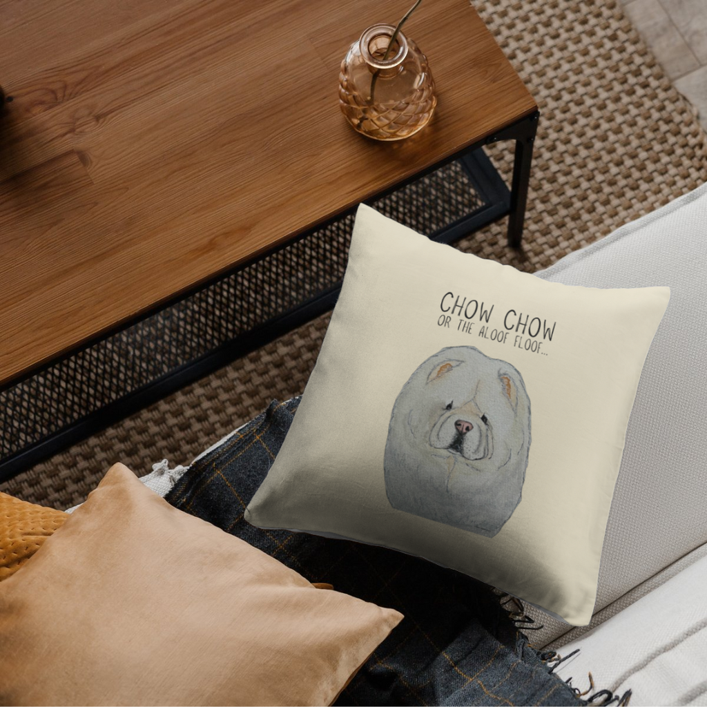 Cream Chow Chow Cushion Cover The Aloof Floof Edition