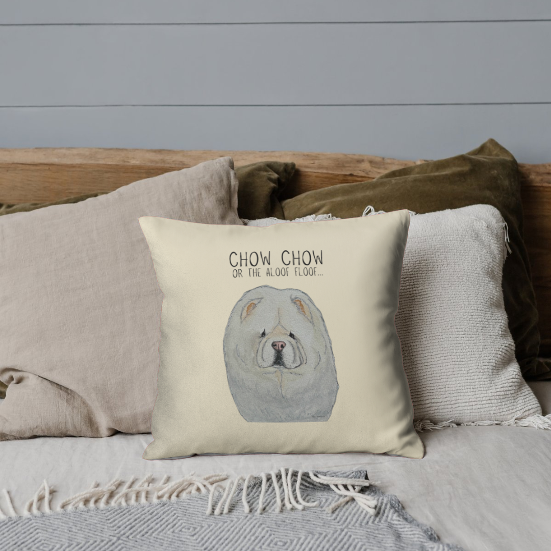 Cream Chow Chow Cushion Cover The Aloof Floof Edition