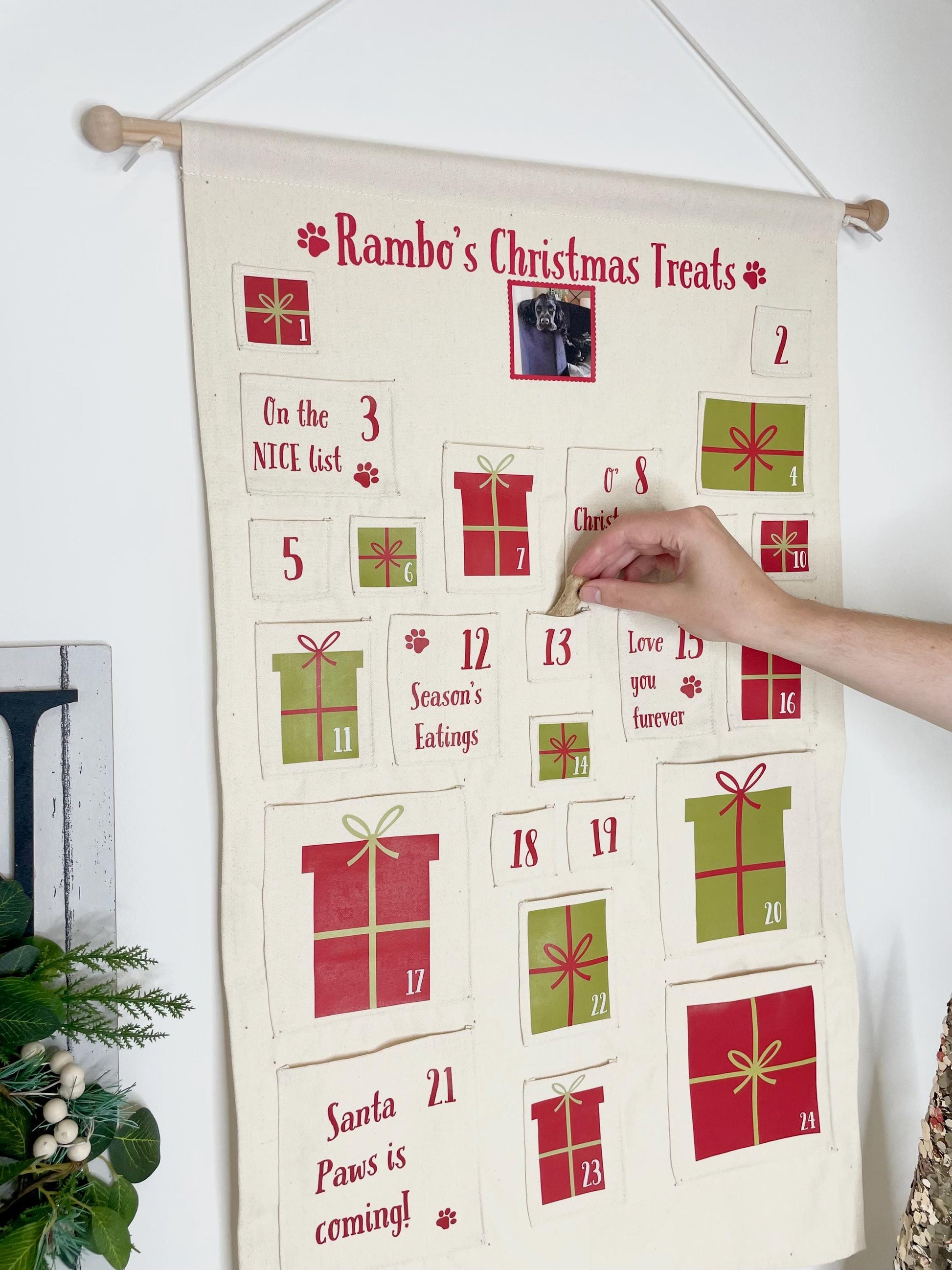 Personalised Pet Advent Calendar with Custom Name