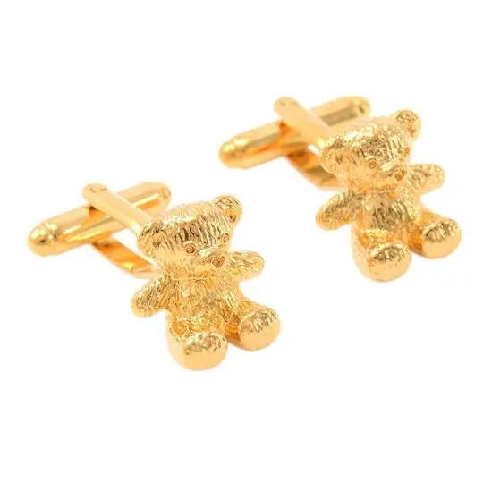 Gold Teddy Bear Cufflinks