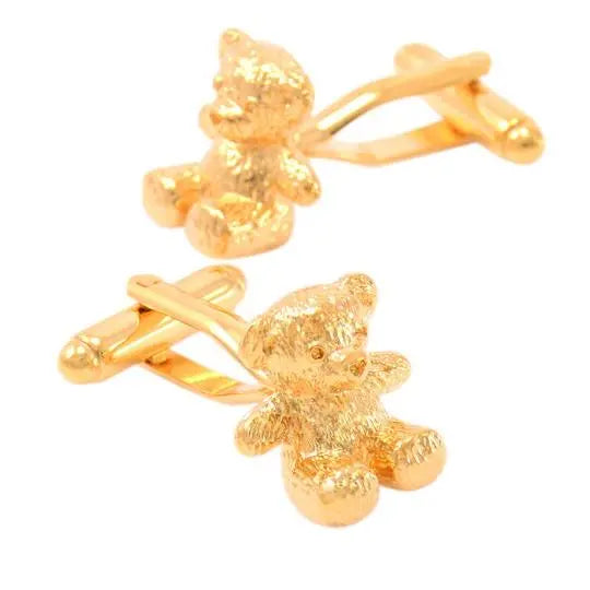 Gold Teddy Bear Cufflinks