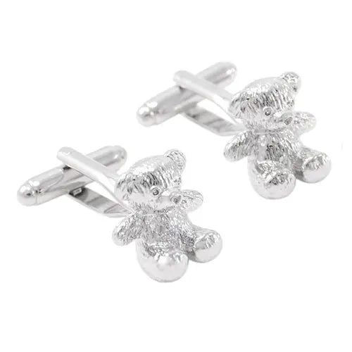 Silver Teddy Bear Cufflinks