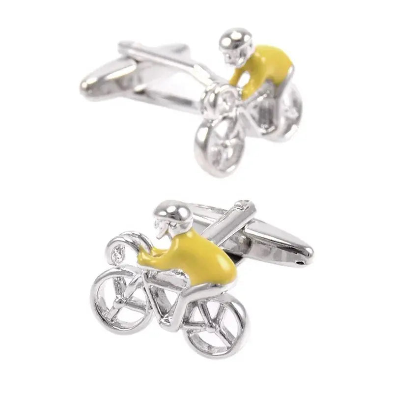 Cyclist Enamel Cufflinks