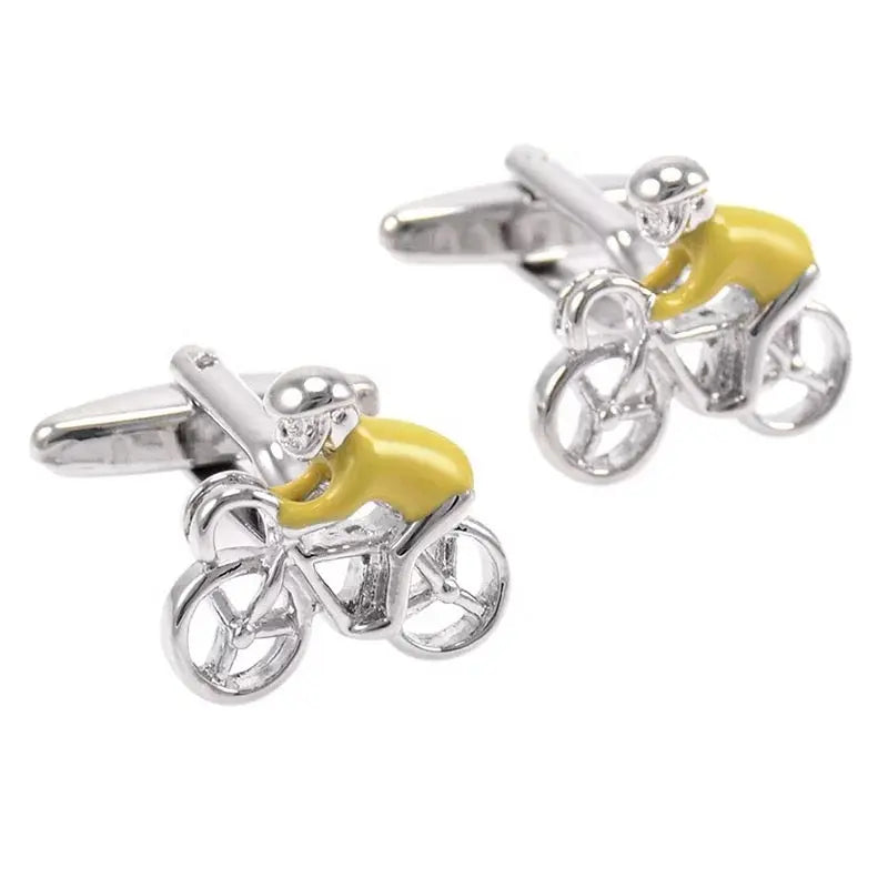 Cyclist Enamel Cufflinks