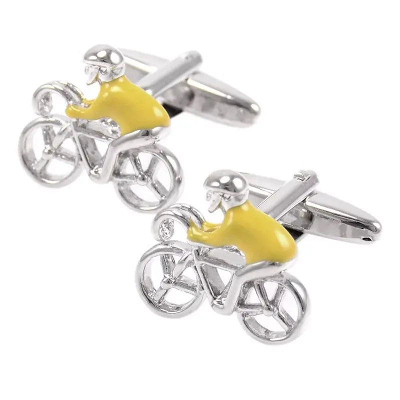 Cyclist Enamel Cufflinks