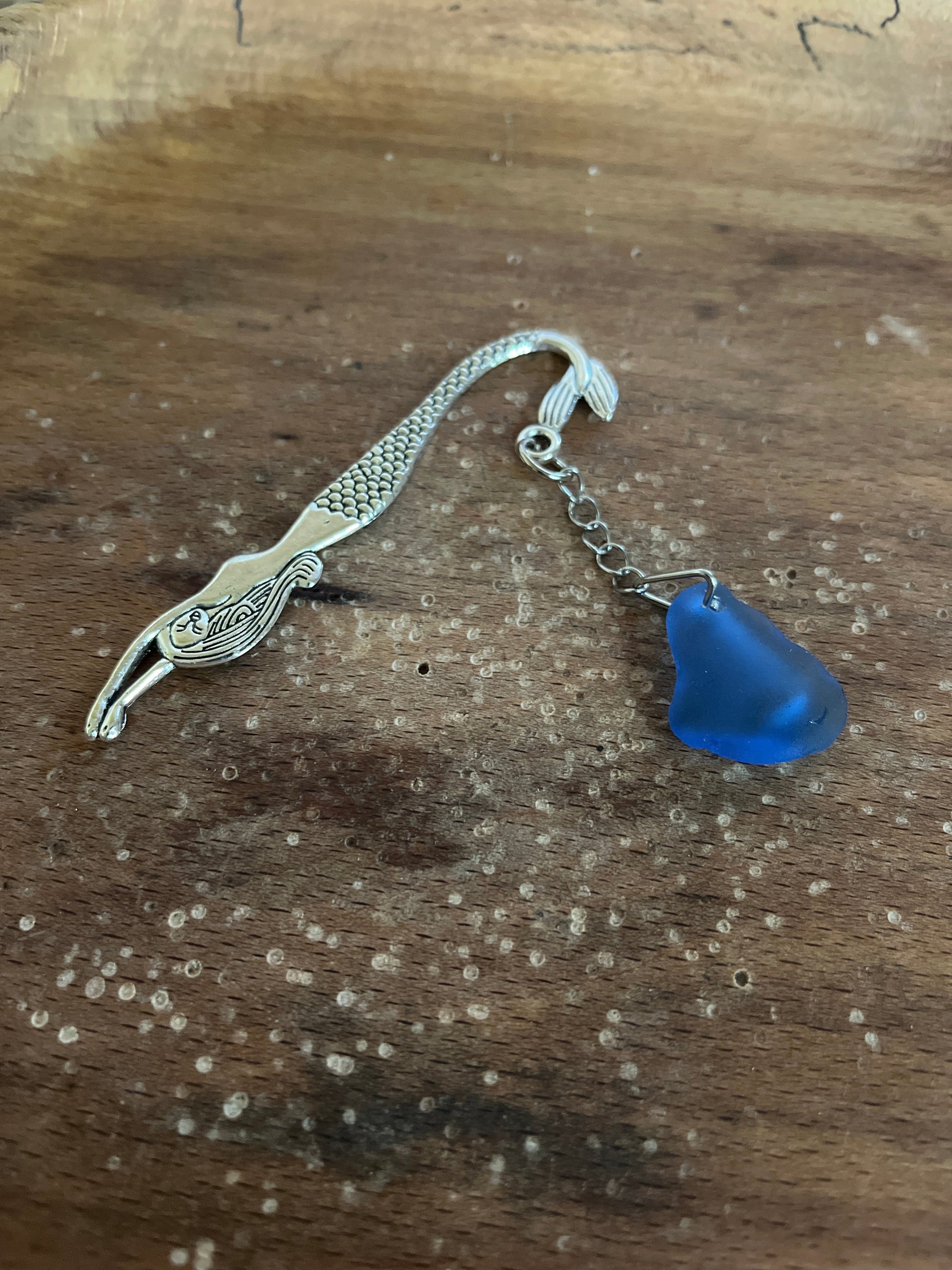 Seaglass Mermaid Tails Bookmark Silver