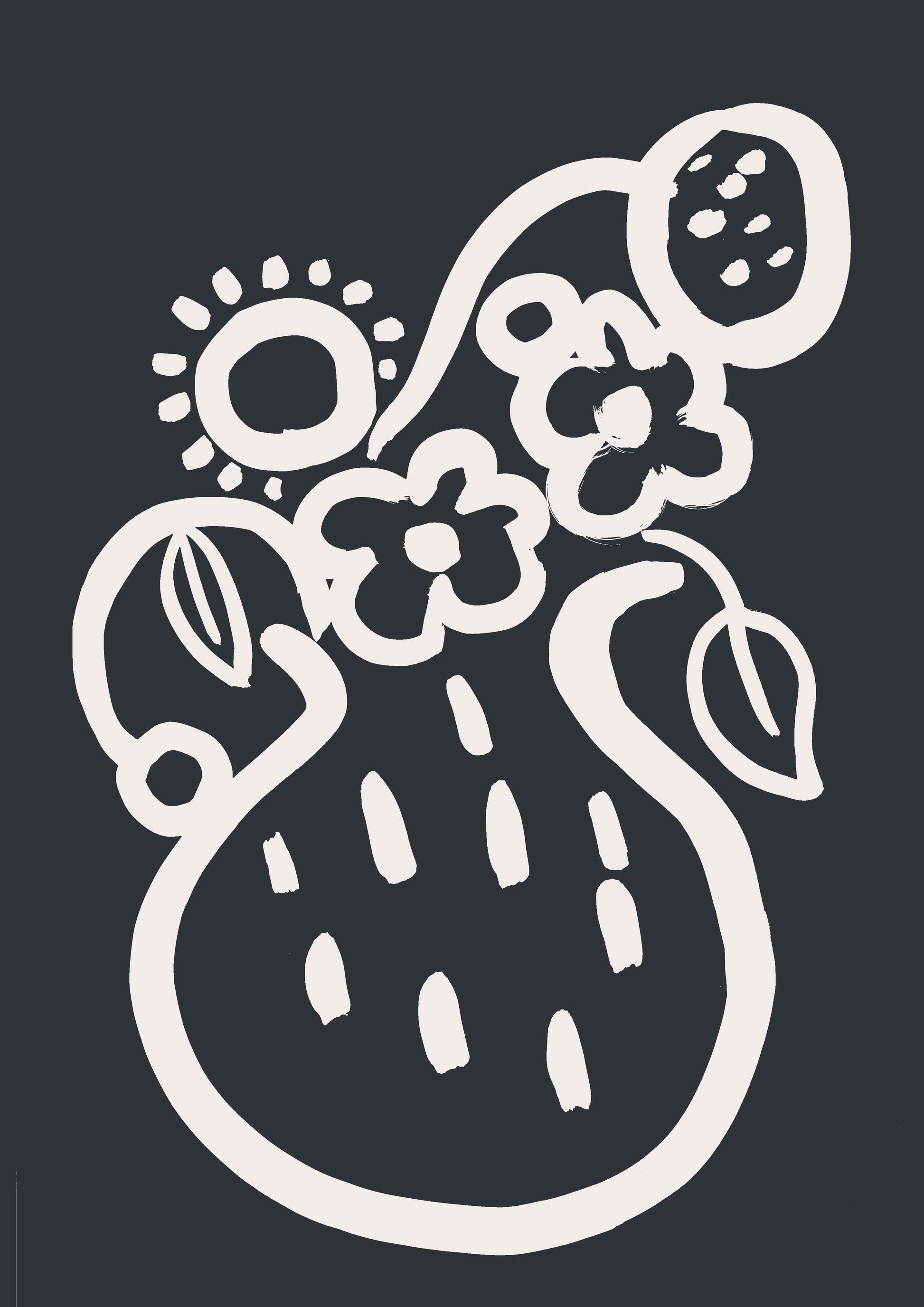 Black and White Vase Print