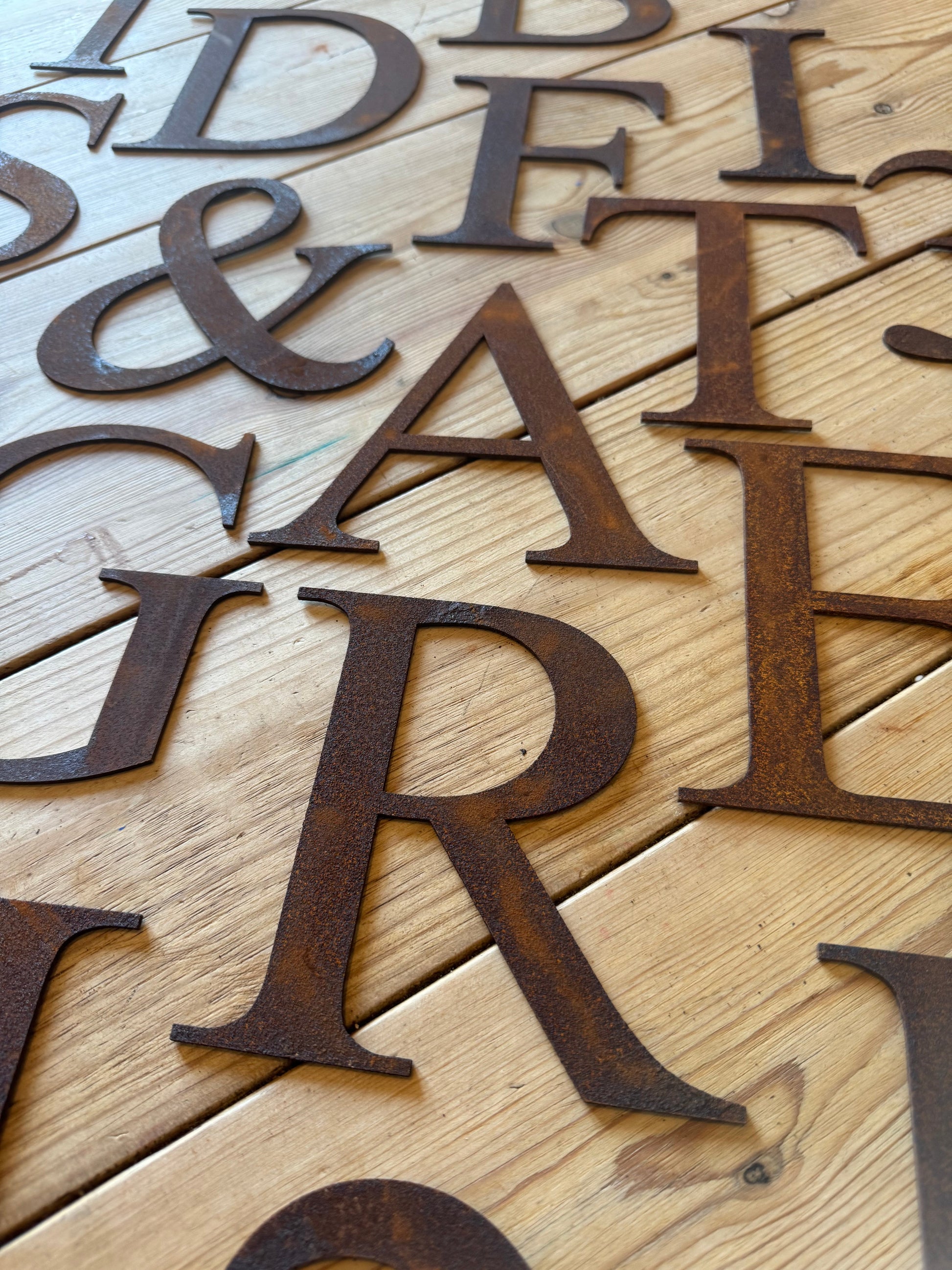 Rustic Metal Letters and Numbers 5 inch and 12 inch for Home and Garden Decor