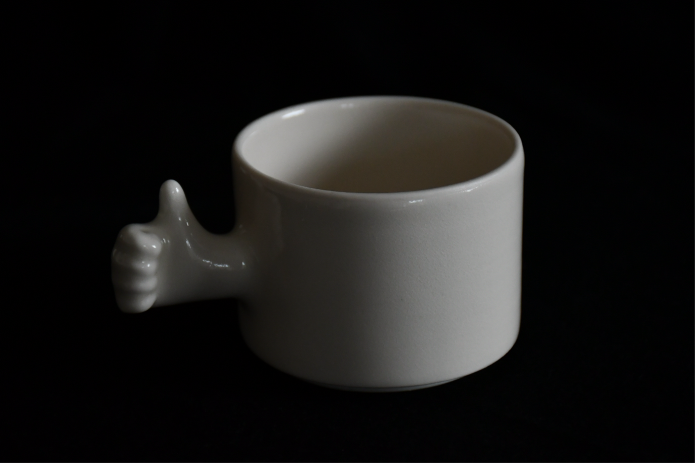 Thumb Up Gesture Porcelain Cup