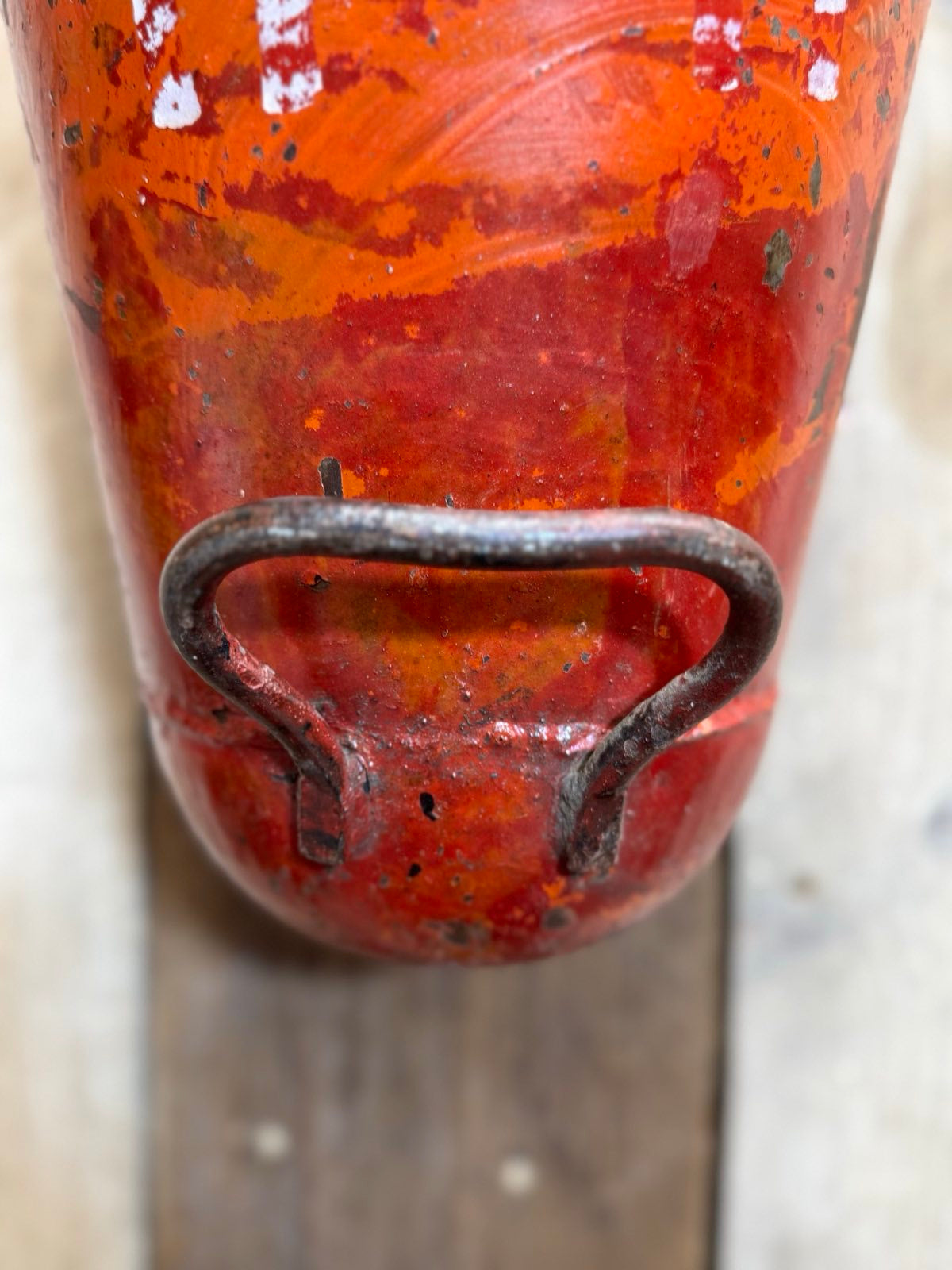 Vintage Galvanised Hanging Fire Bucket Plant Pot