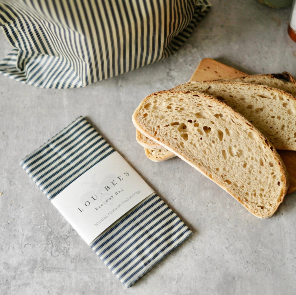 THE Bread Bag-Navy Stiped