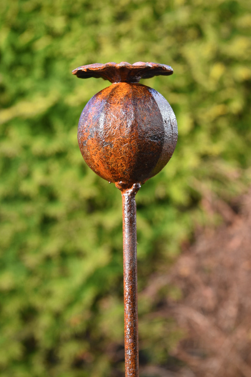 Metal Poppy Seedhead Ornament