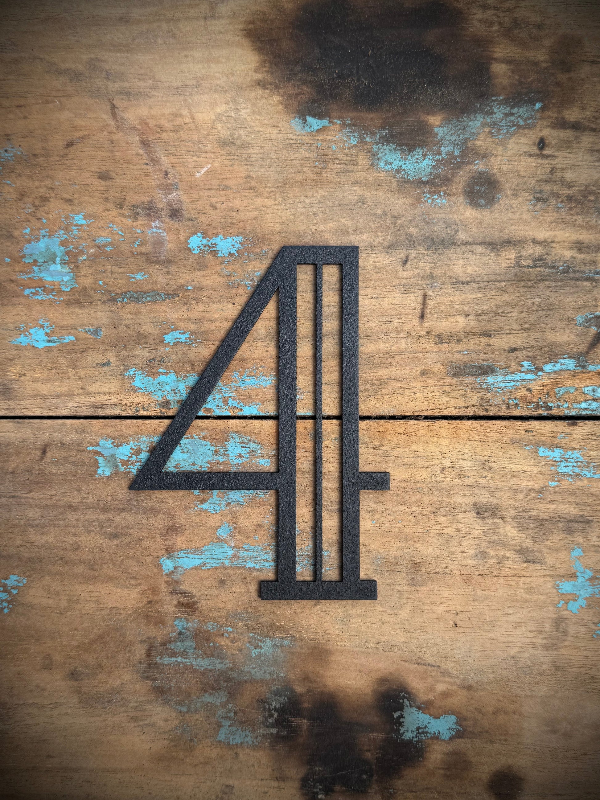 Black Art Deco Metal Letters and Numbers 5 inch or 12 inch