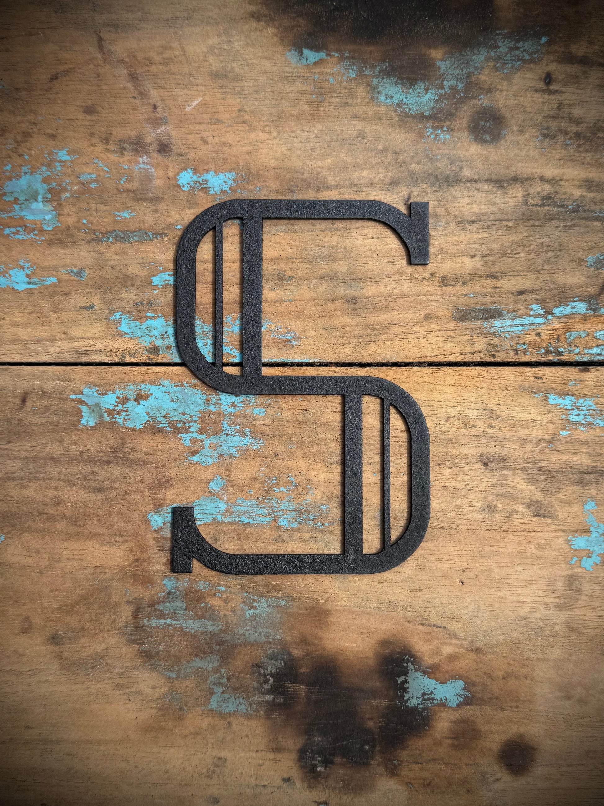 Black Art Deco Metal Letters and Numbers 5 inch or 12 inch