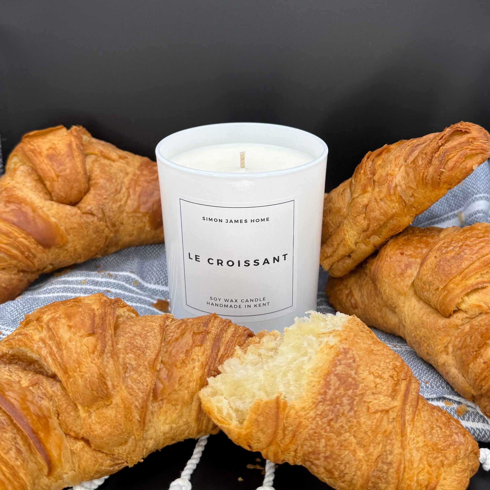 Handmade Soy Wax Croissant Candle
