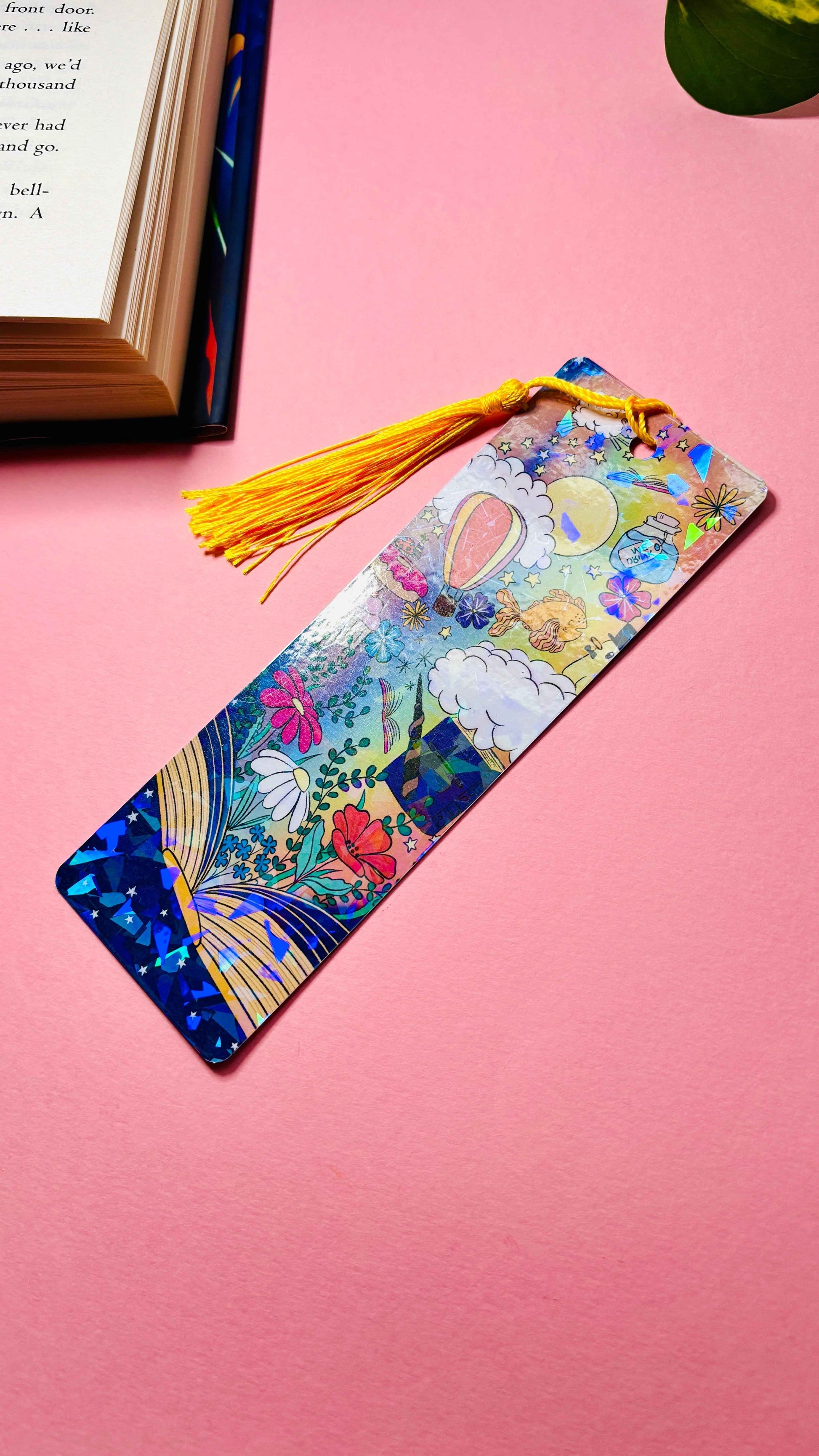 Cute Holographic Bookmark with Tassel
