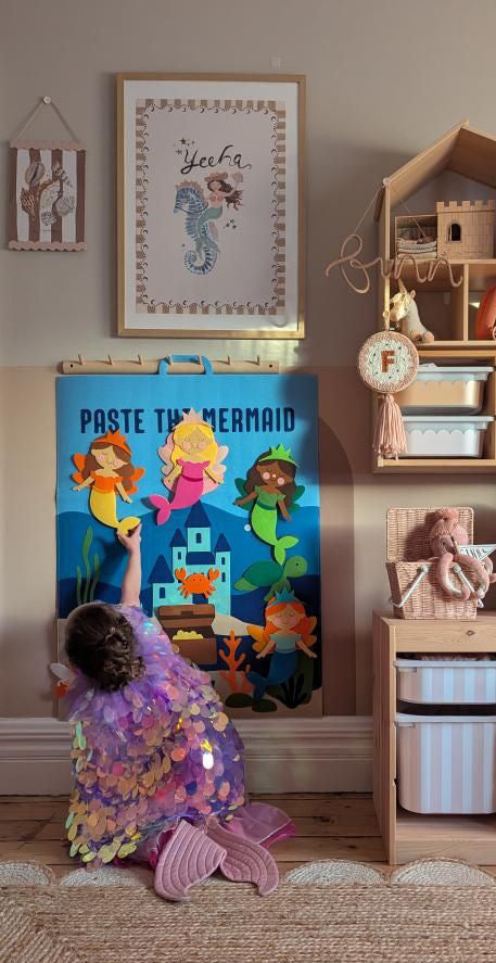 Mermaid Felt Play Board Magical Dress Up Activity for Girls