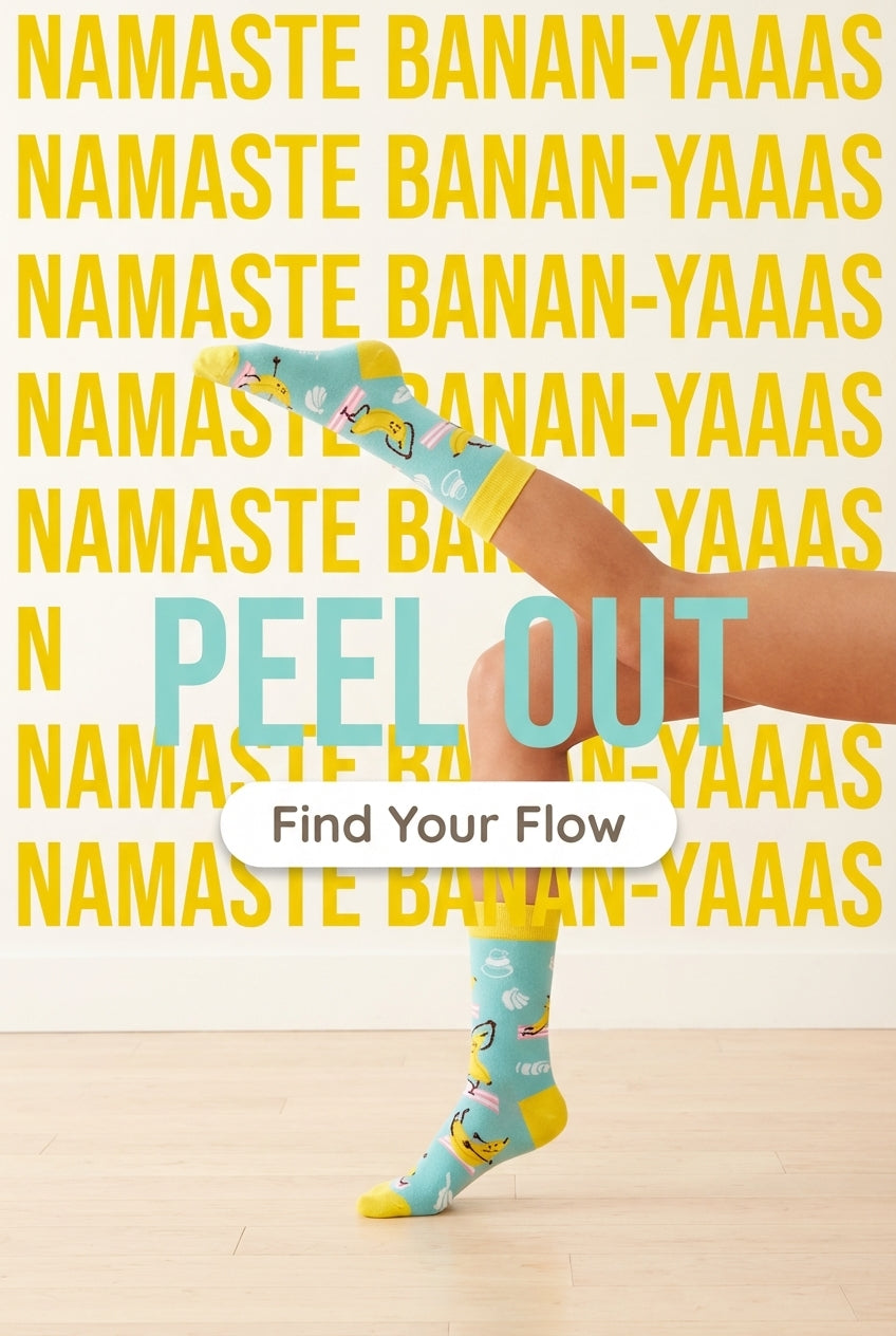 Namaste Banana Yoga Socks