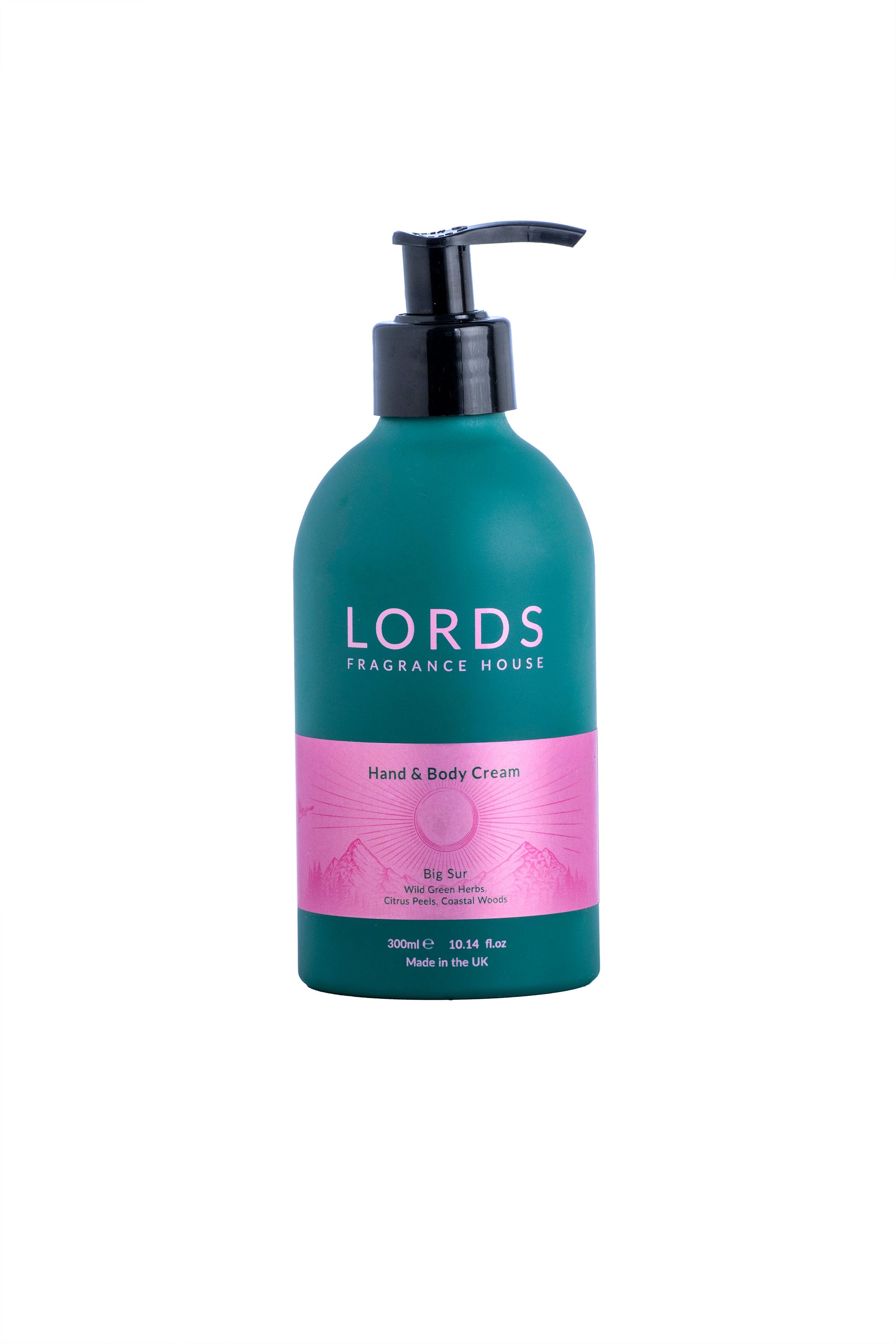 Hand and Body Cream in Green Refillable Aluminium Bottle