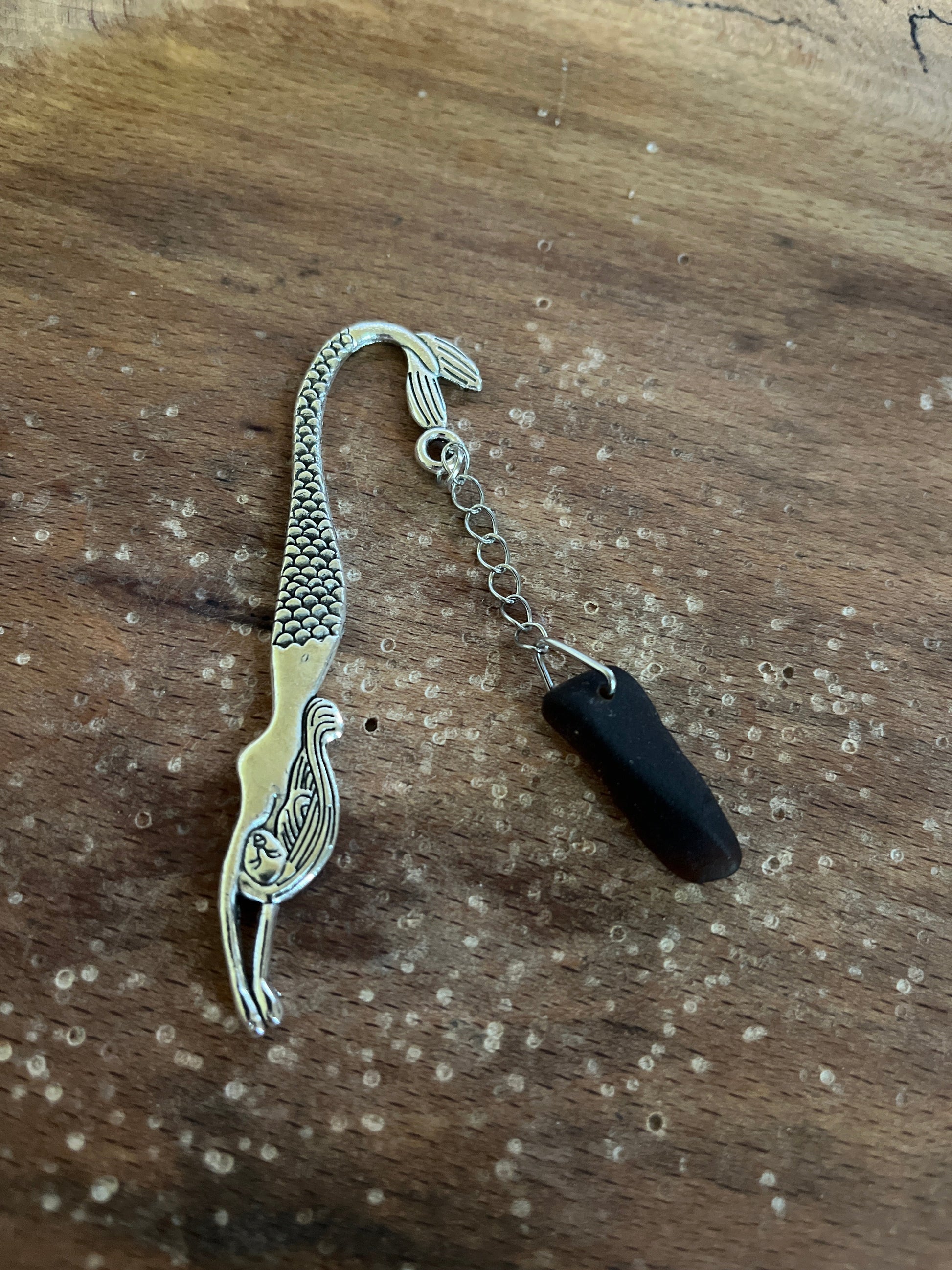 Seaglass Mermaid Tails Bookmark Silver