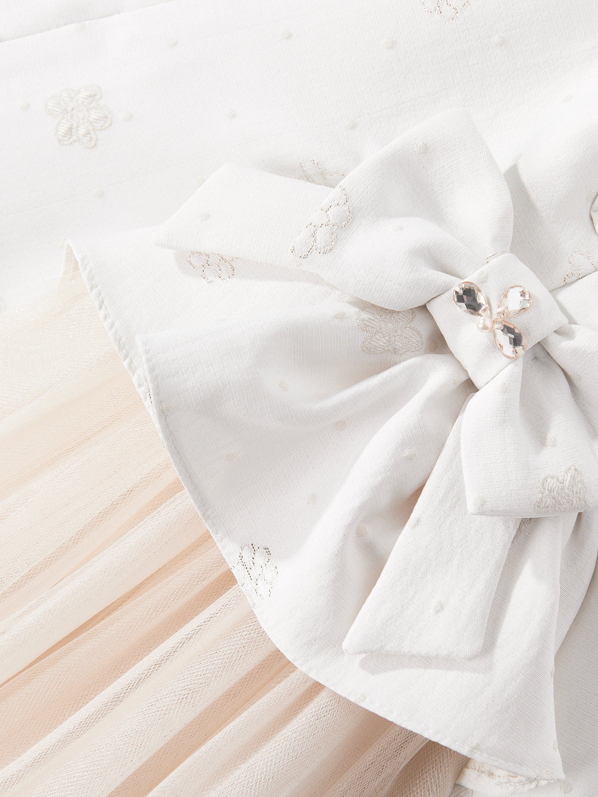 Dress & Fleur Baby Girls Occasion Dress with Headband in Ivory