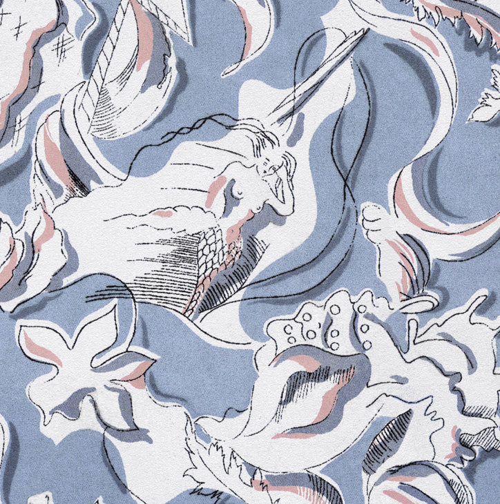 Blue Dreams Mermaid Wallpaper Surrealist Design