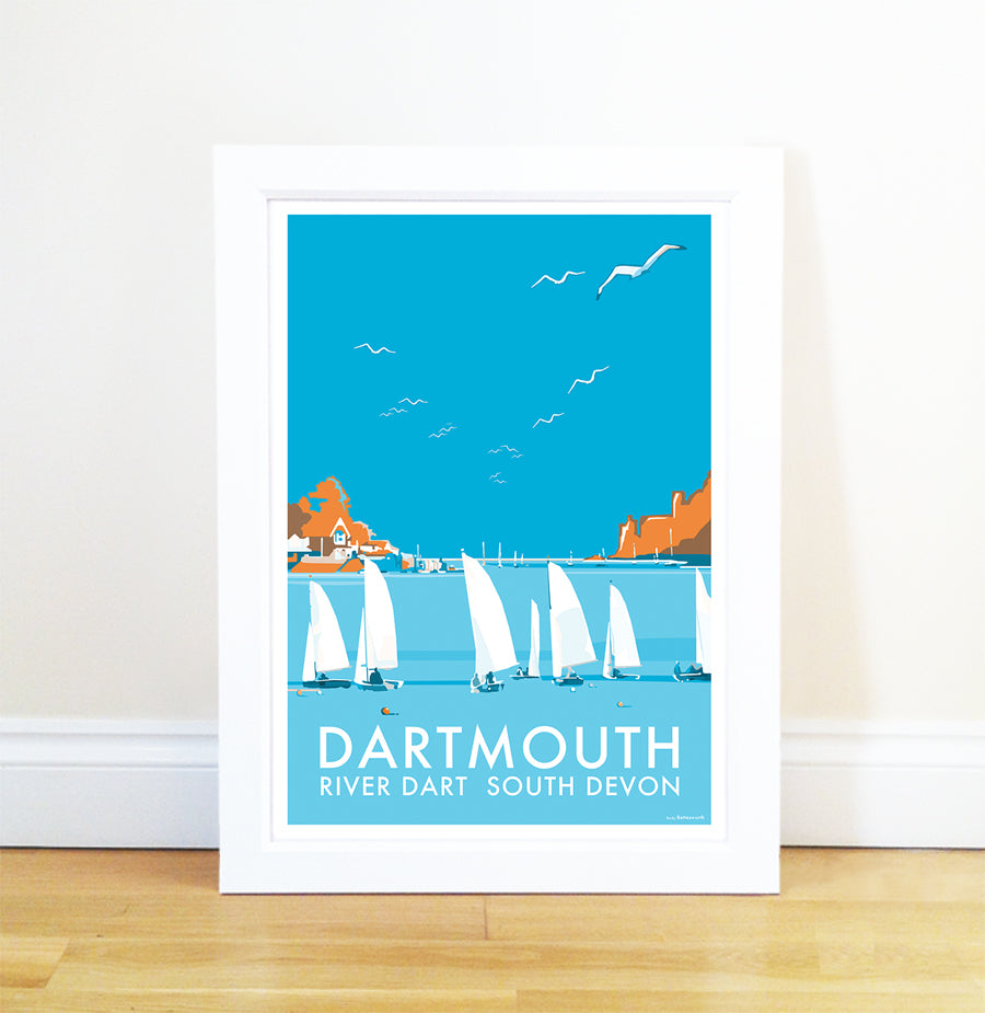 Dartmouth Festival Travel Poster and Seaside Print