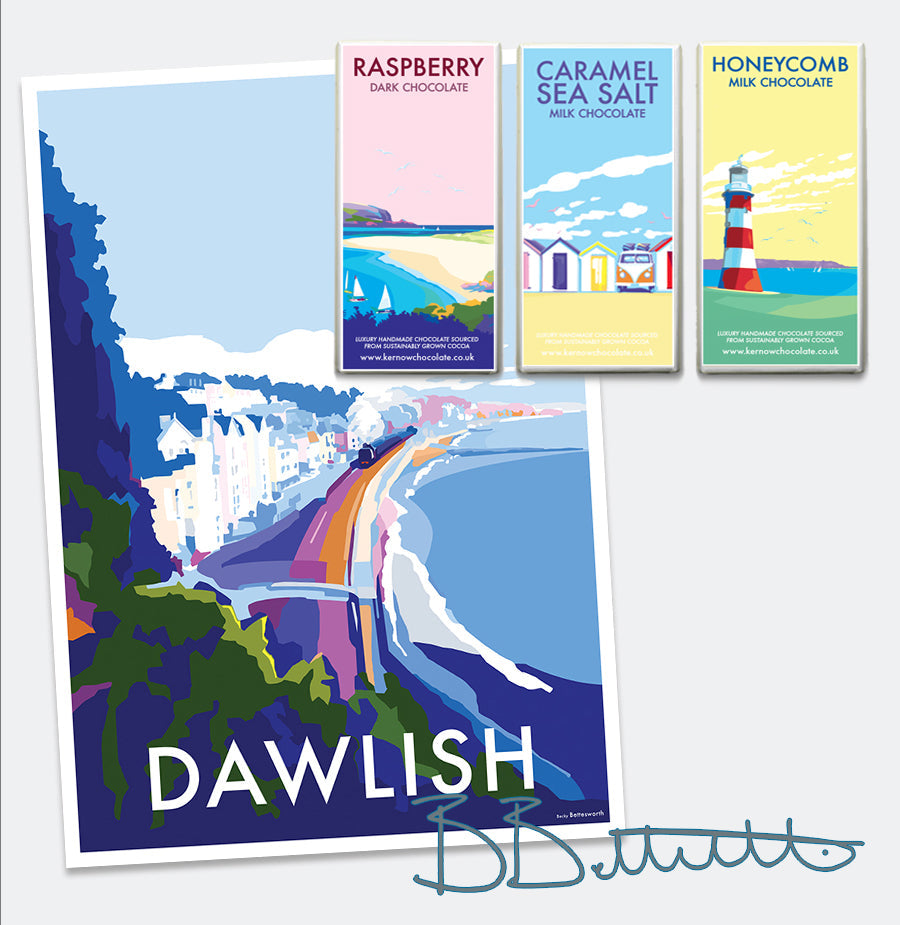 Dawlish Vintage Seaside Travel Poster