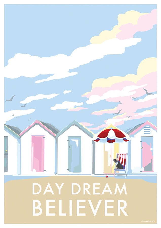Daydream Believer Vintage Seaside Poster