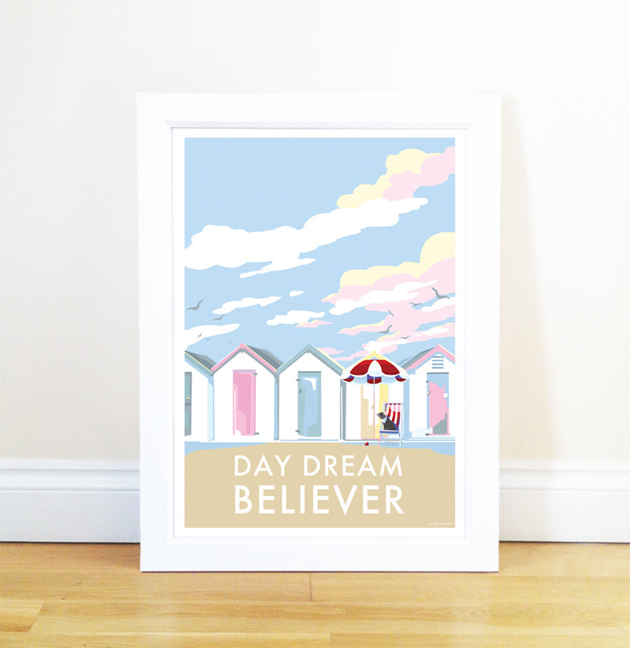 Daydream Believer Vintage Seaside Poster