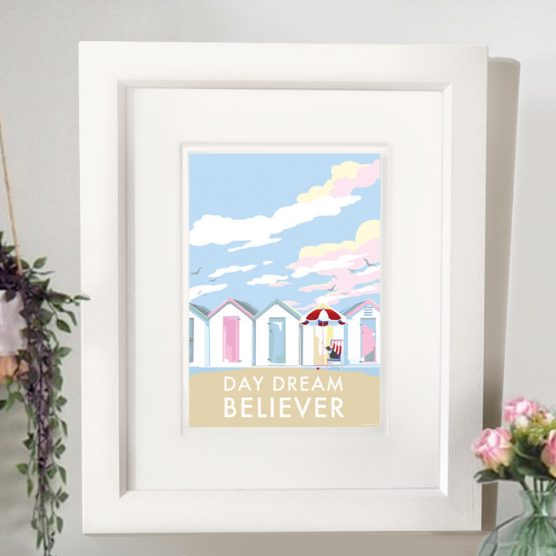 Daydream Believer Vintage Seaside Poster