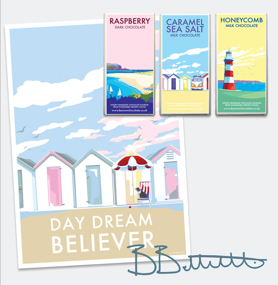 Daydream Believer Vintage Seaside Poster