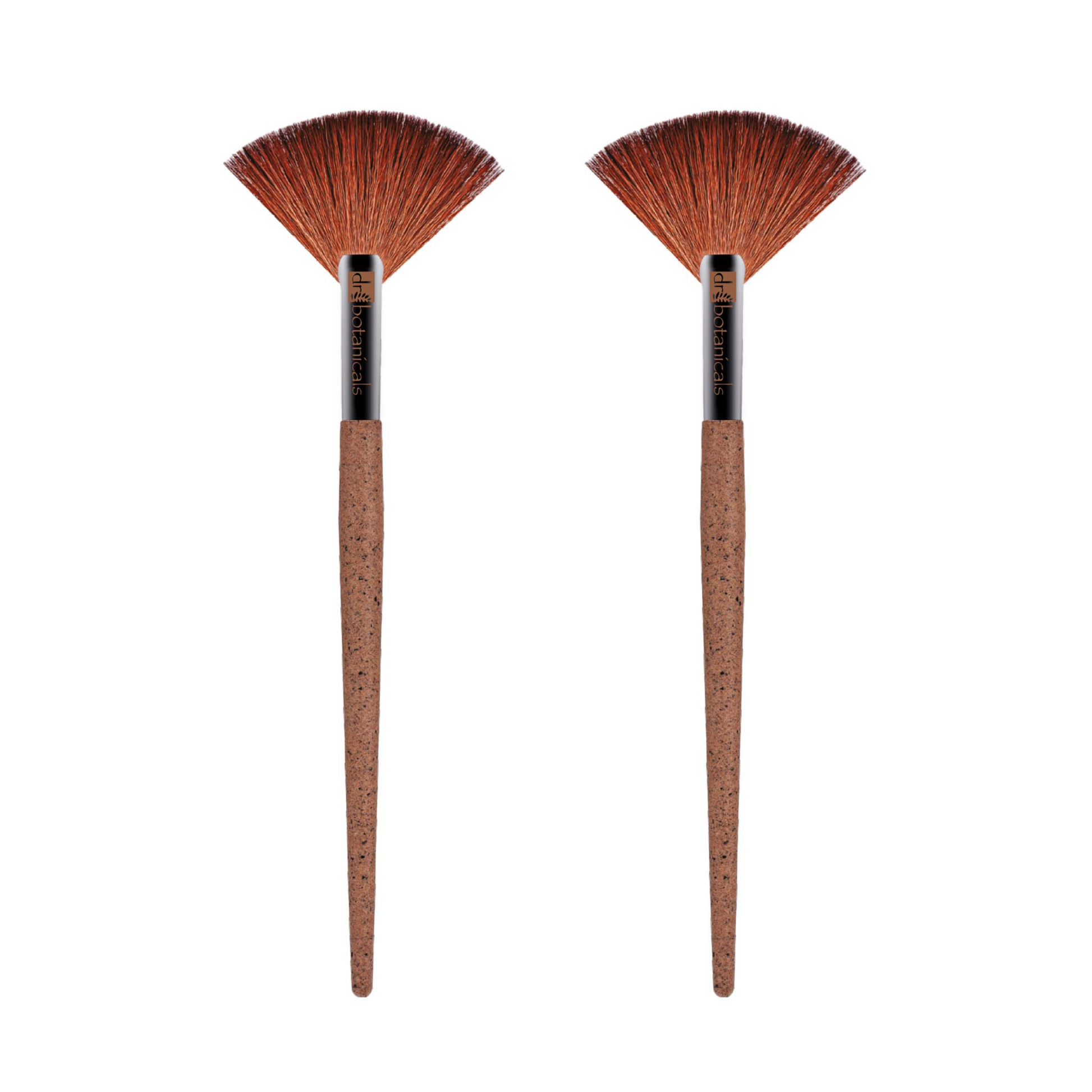 Coffee Ground Fan Brush Twin Pack