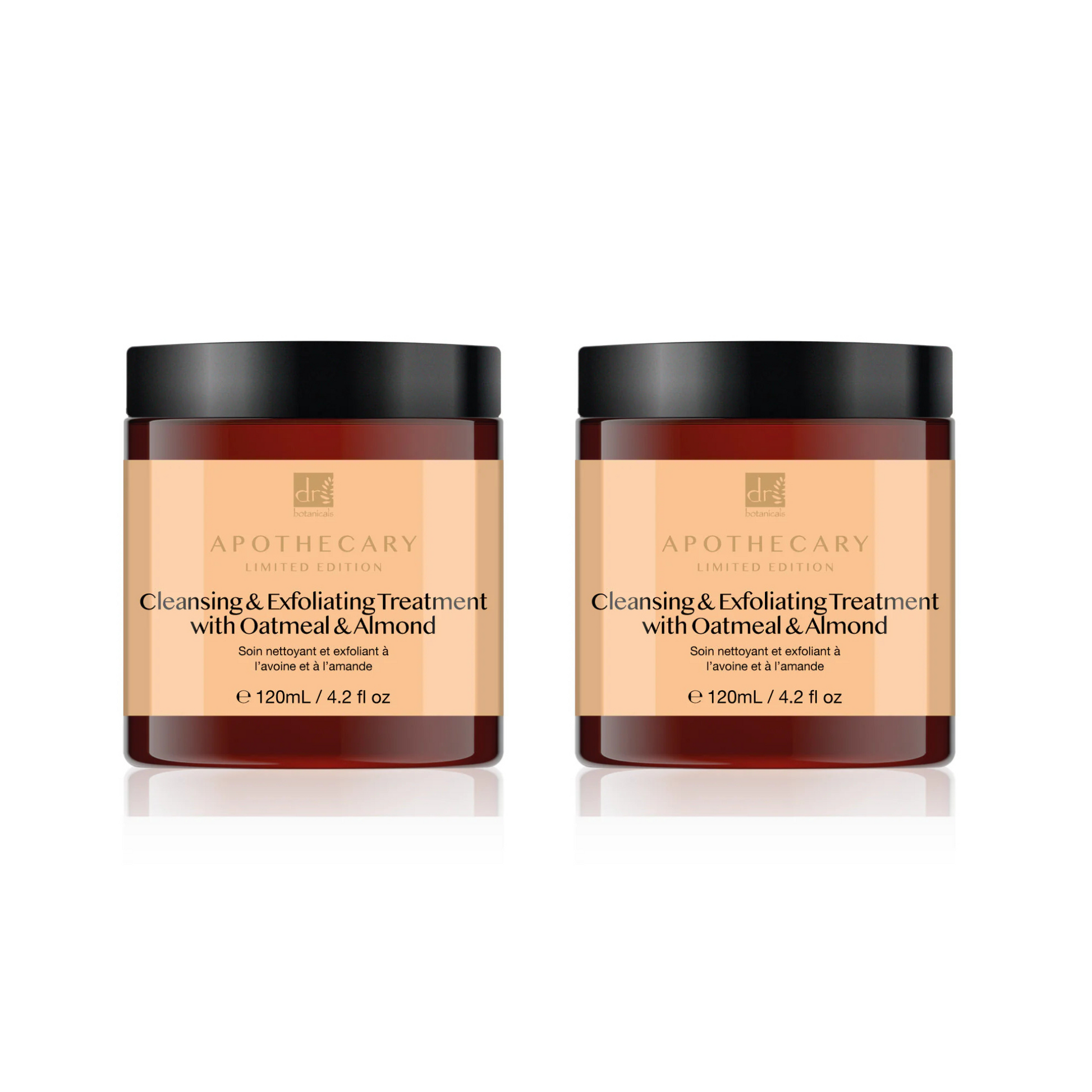 Cleansing and Exfoliating Treatment with Oatmeal and Almond 120ml Twin Pack