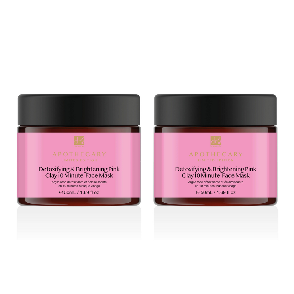 Detoxifying and Brightening Pink Clay 10 Minute Face Mask 50ml Twin Pack