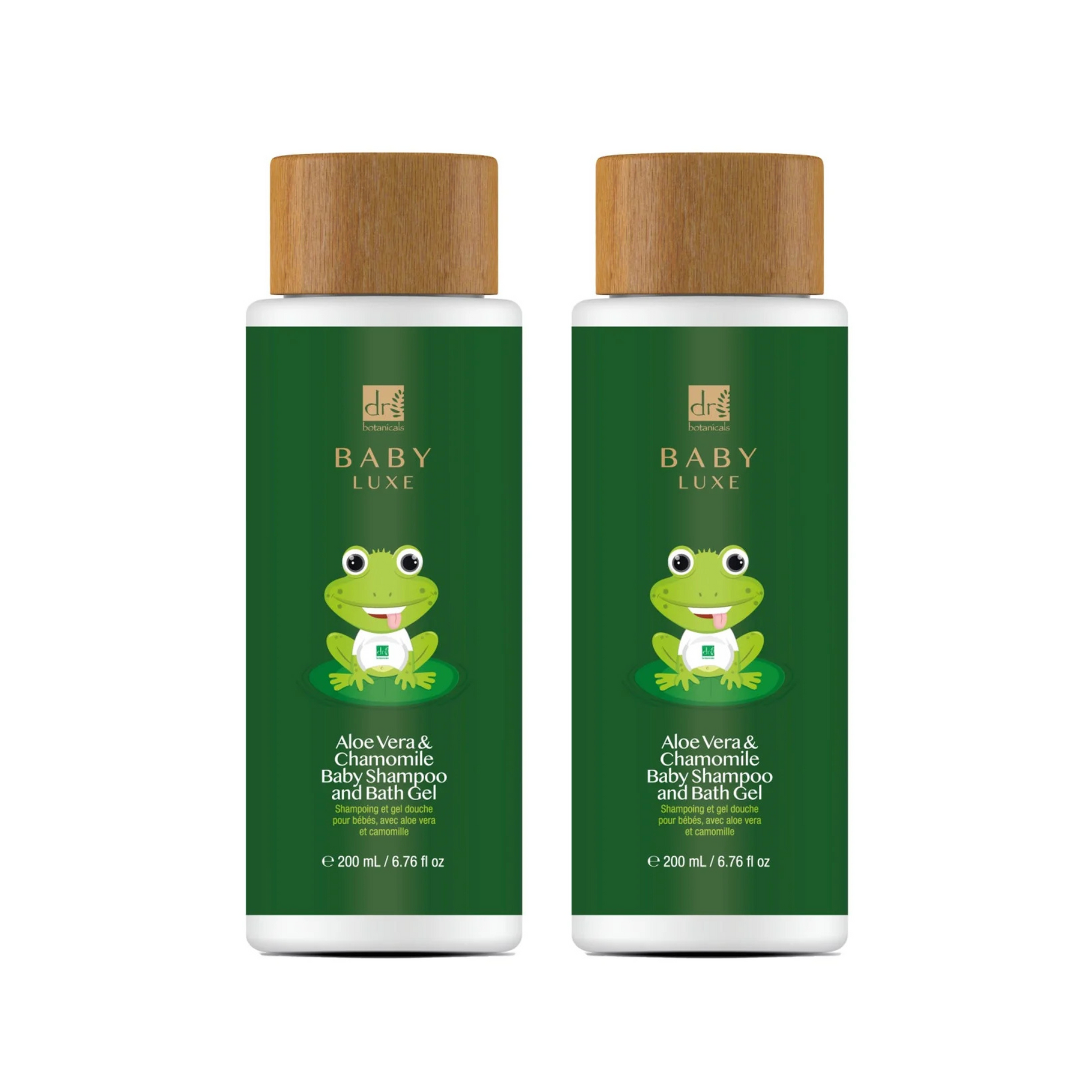 Baby Aloe Vera and Chamomile Shampoo and Bath Gel 200ml Twin Pack