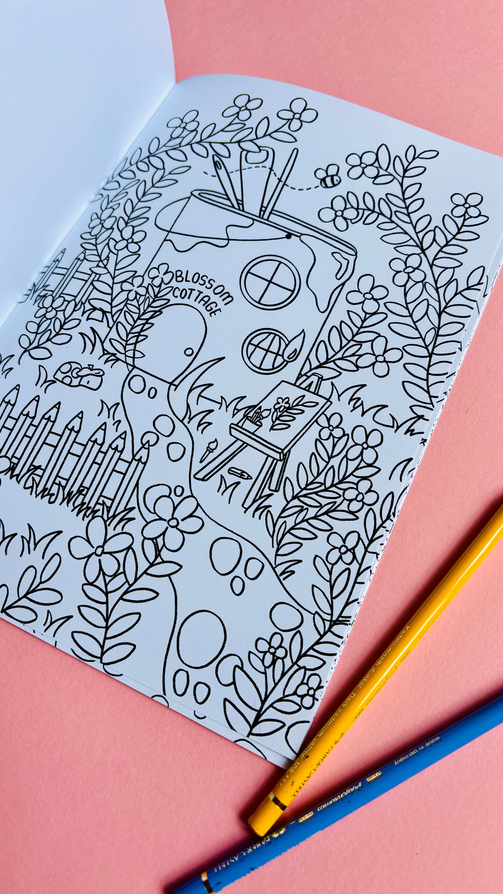 Fairy Tiny Homes Fantasy Colouring Book for Adults and Kids