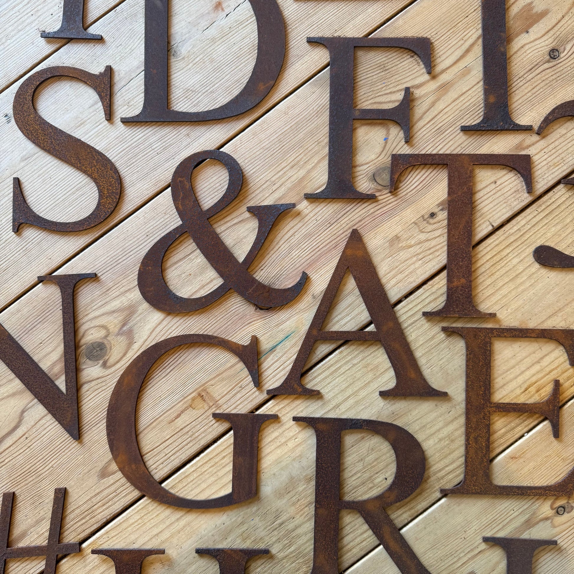 Rustic Metal Letters and Numbers 5 inch and 12 inch for Home and Garden Decor