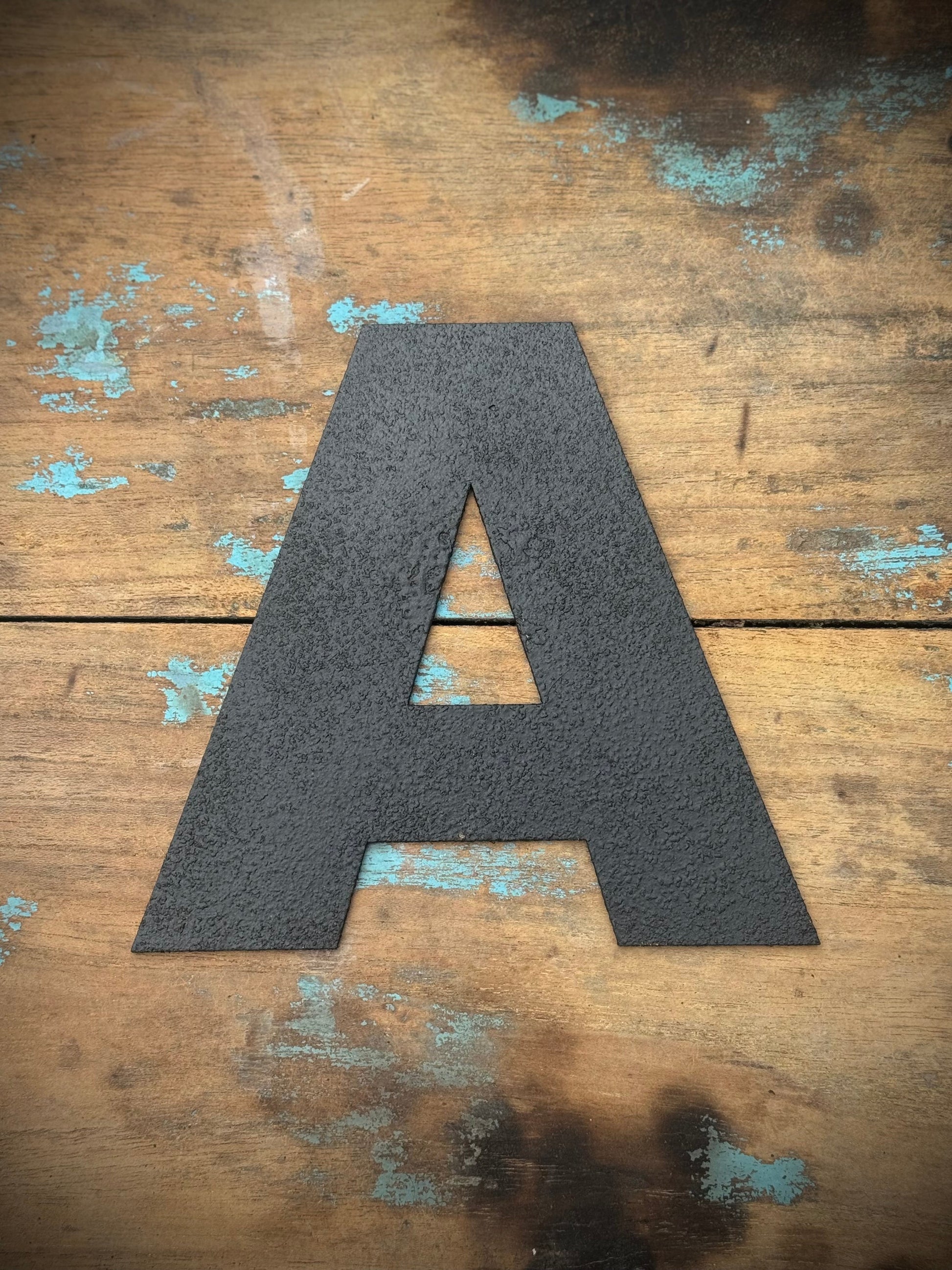 Black Metal Letters 12 inch and 5 inch Rustic Industrial Wall Decor