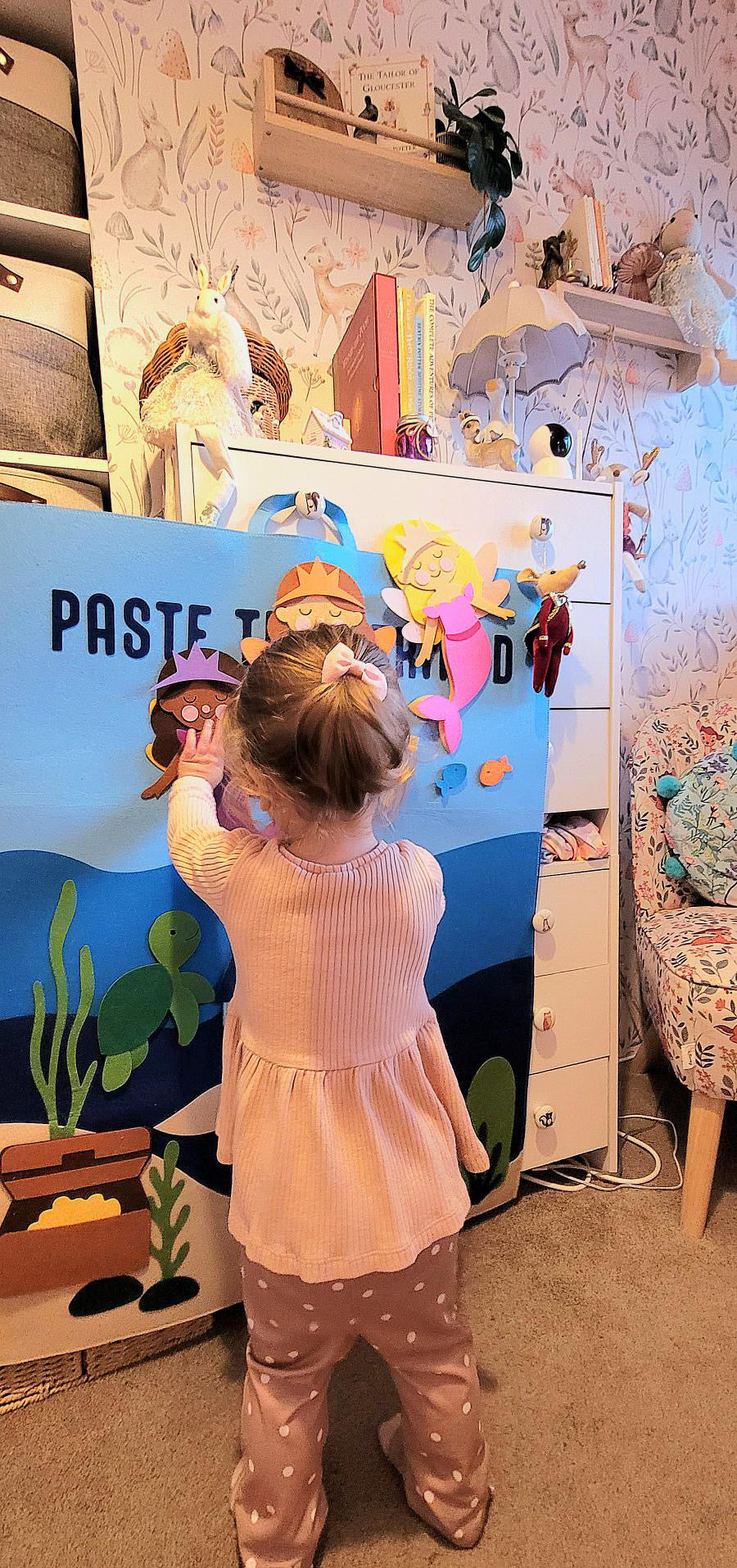 Mermaid Felt Play Board Magical Dress Up Activity for Girls